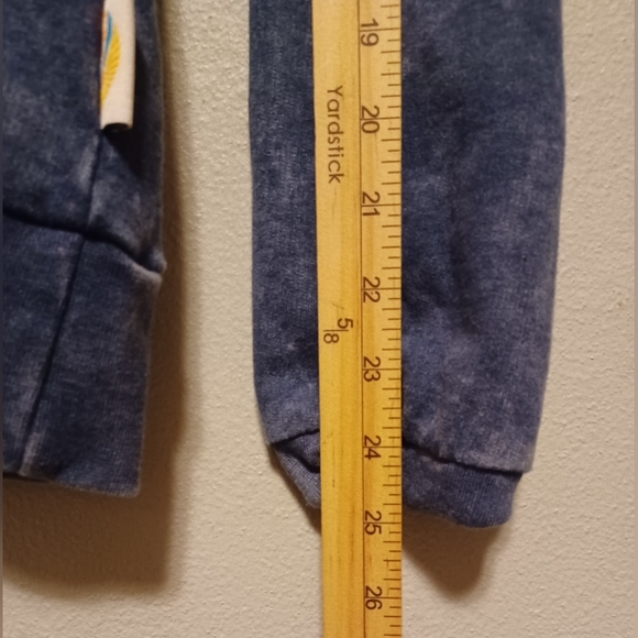 C&C California Pullover Hoodie Womens Size Small Acid Wash Blue Cotton Blend - Picture 9 of 10